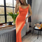 Backless Cowl Neck Sleeveless Cami Dress