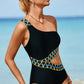 Cutout Single Shoulder One-Piece Swimwear