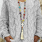 Cable-Knit Hooded Sweater
