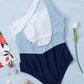 Full Size Cutout Color Block Sleeveless One-Piece Swimwear