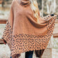 Leopard Turtleneck Poncho