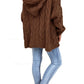 Cable-Knit Hooded Sweater