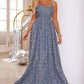Sequin Square Neck Maxi Cami Dress