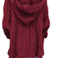 Cable-Knit Hooded Sweater