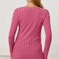 Basic Bae Full Size Ribbed V-Neck Long Sleeve T-Shirt