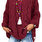 Cable-Knit Hooded Sweater