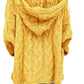 Cable-Knit Hooded Sweater