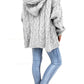Cable-Knit Hooded Sweater